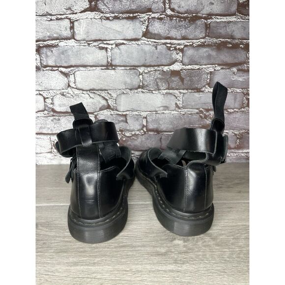 Dr. Martens Geraldo Black Leather Strap Gladiator Wedge Sandals Men’s 9M US/42EU - Picture 4 of 16